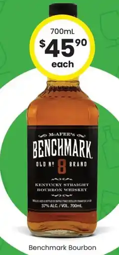 The Bottle O Benchmark bourbon offer