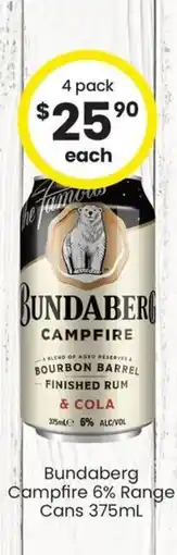 The Bottle O Bundaberg campfire 6% range cans offer