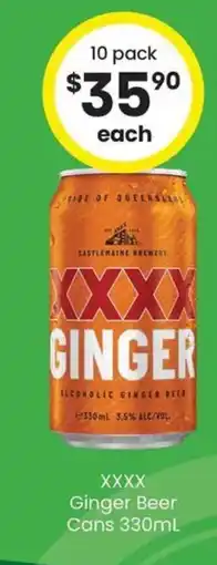 The Bottle O Xxxx ginger beer cans offer