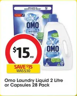 Coles Omo laundry liquid detergent active clean 40 washes offer