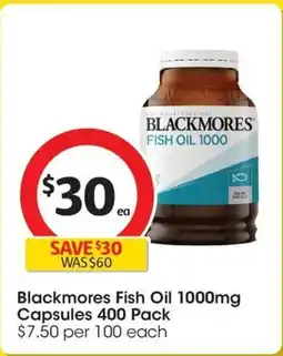 Coles Blackmores Fish Oil 1000mg Capsules offer