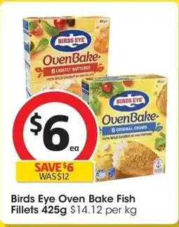 Coles Birds eye oven bake fish fillets offer