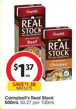 Coles Campbell's real stock beef stock offer