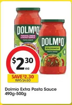 Coles Dolmio extra pasta sauce bolognese offer