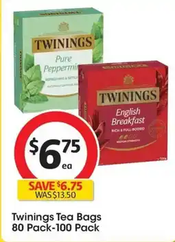 Coles Twinings english breakfast tea bags offer