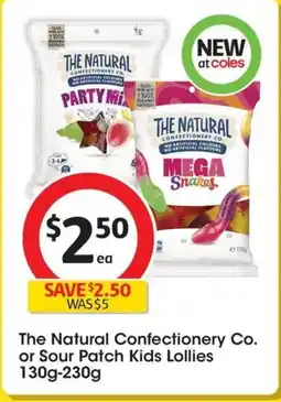 Coles The natural confectionery co. or sour patch kids lollies offer