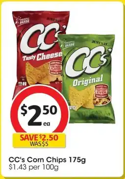 Coles Cc's corn chips offer