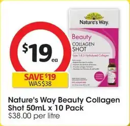 Coles Nature's way shot collagen offer