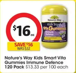 Coles Nature's way kids smart vita gummies immune defence offer