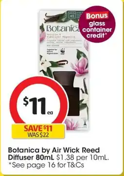 Coles Botanica by air wick reed diffuser offer