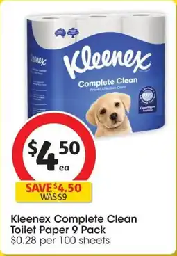 Coles Kleenex complete clean toilet paper offer