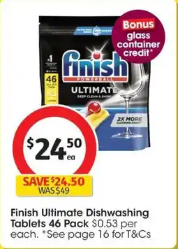 Coles Finish ultimate dishwashing tablets offer