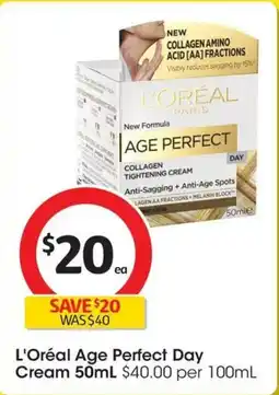 Coles L'oréal age perfect day cream offer