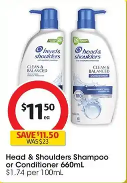 Coles Head & shoulders shampoo or conditioner offer