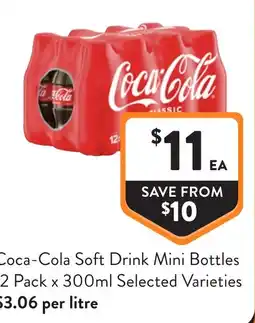 Foodworks Coca-Cola Soft Drink Mini Bottles offer