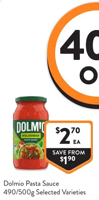 Foodworks Dolmio Pasta Sauce offer