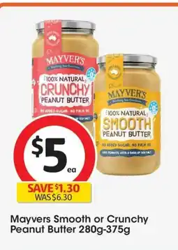 Coles Mayvers smooth or crunchy peanut butter offer