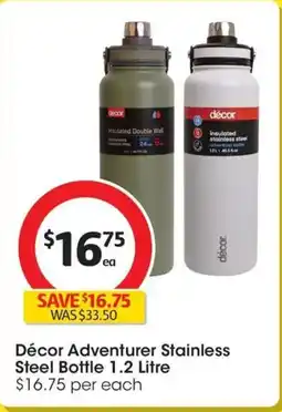 Coles Décor adventurer stainless steel bottle offer
