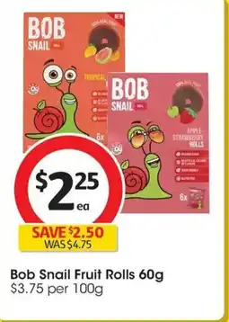 Coles Bob snail fruit rolls offer
