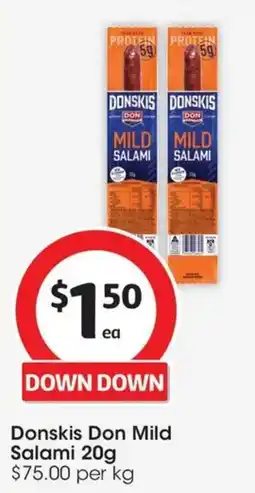 Coles Donskis don mild salami offer