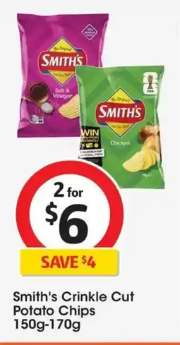 Coles Smith's Crinkle Cut Potato Chips offer