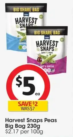 Coles Harvest snaps peas big bag offer