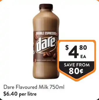 Foodworks Dare Flavoured Milk offer