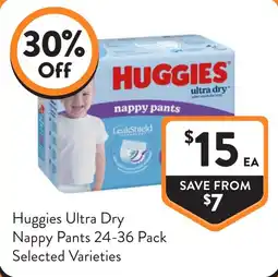 Foodworks Huggies Ultra Dry Nappy Pants offer