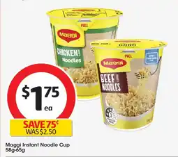 Coles Maggi instant noodle cup offer