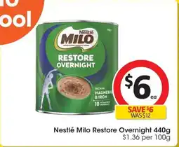 Coles Nestlé milo restore overnight offer
