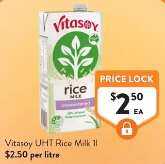 Foodworks Vitasoy UHT Rice Milk offer
