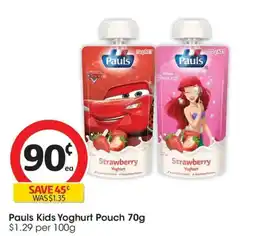 Coles Pauls kids yoghurt pouch offer