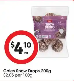 Coles Coles snow drops offer