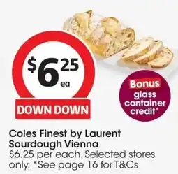 Coles Coles finest by laurent sourdough vienna offer