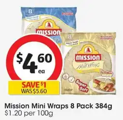 Coles Mission mini wraps offer