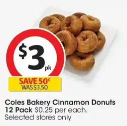 Coles Coles bakery cinnamon donuts offer