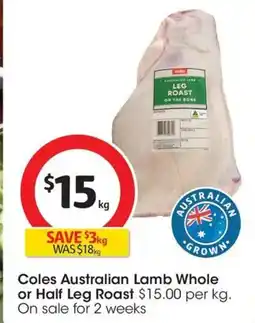 Coles Coles australian lamb whole offer