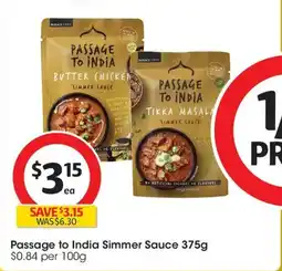 Coles Passage to india simmer sauce offer