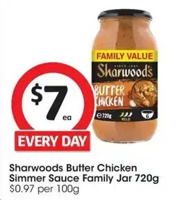 Coles Sharwoods butter chicken simmer sauce family jar offer