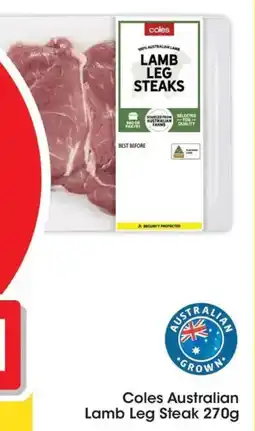 Coles Coles australian lamb leg steak offer