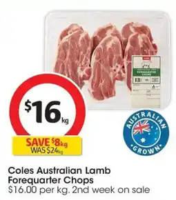 Coles Coles australian lamb forequarter chops offer