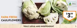 Foodworks Farm Fresh Cauliflowers offer