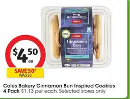 Coles Coles bakery cinnamon bun inspired cookies offer