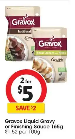 Coles Gravox liquid gravy or finishing sauce offer