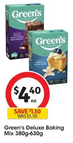 Coles Green's deluxe baking mix offer