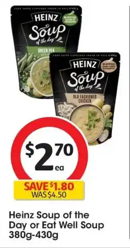 Coles Heinz soup of the day or eat well soup offer
