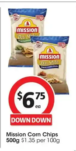 Coles Mission corn chips offer