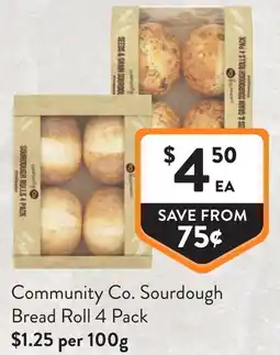 Foodworks Community Co. Sourdough Bread Roll offer