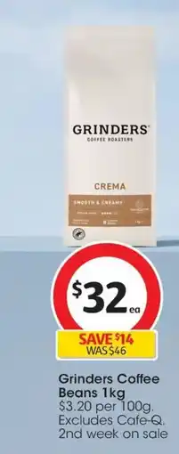 Coles Grinders coffee beans offer