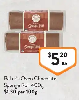 Foodworks Baker's Oven Chocolate Sponge Roll offer